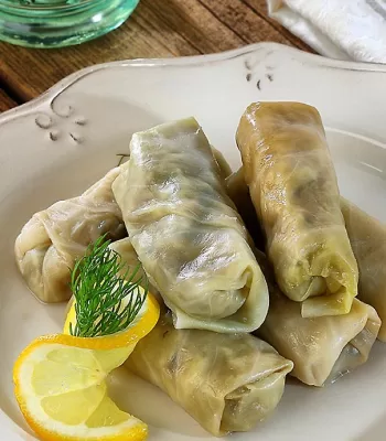 Cabbage Rolls Stuffed with Rice and Vegetables Cretan handmade wraps