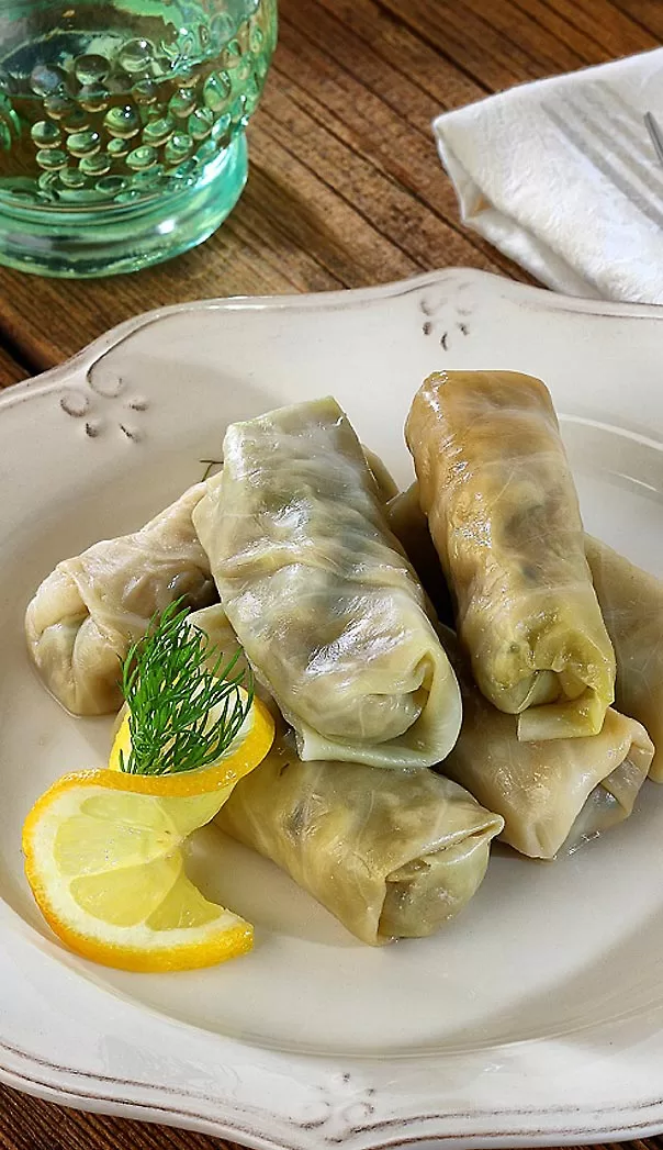 Cabbage Rolls Stuffed with Rice and Vegetables Cretan handmade wraps